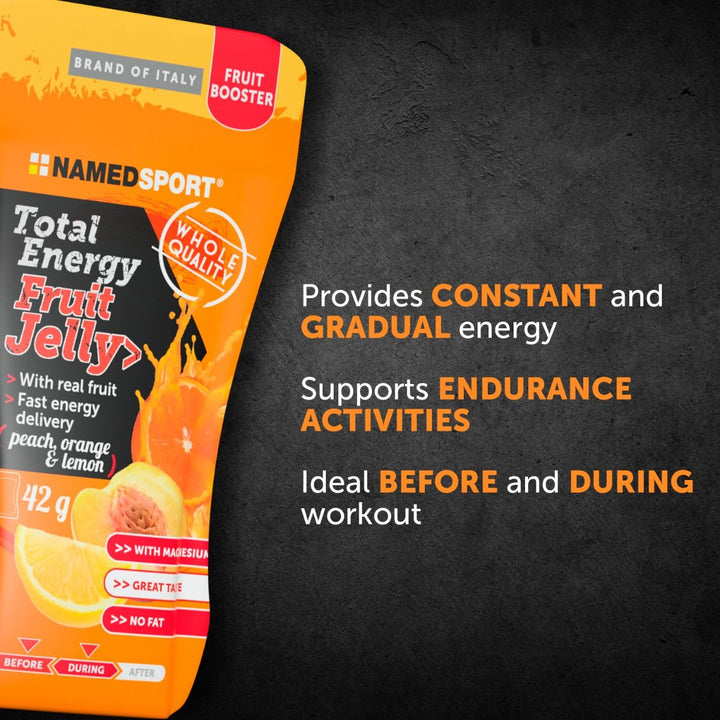 ENERGY FRUIT JELLY - PEACH ORANGE & LEMON - Single Sachets 42g/ea